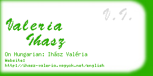 valeria ihasz business card