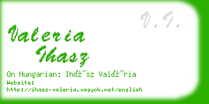 valeria ihasz business card